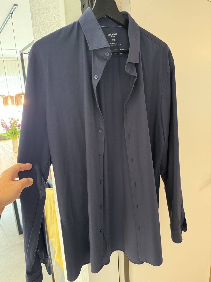 Hemden: Olymp Hemd Navy Grösse 43 Super Slim Dynamic Flex  – Neu (gemäss Beschreibung) aus Ottenbach von ygi95 1