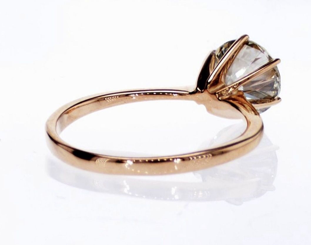 Ringe: Roségold Ring 18K 2.07 Karat Diamant Gr. 54 – Gebraucht aus Bern von  1
