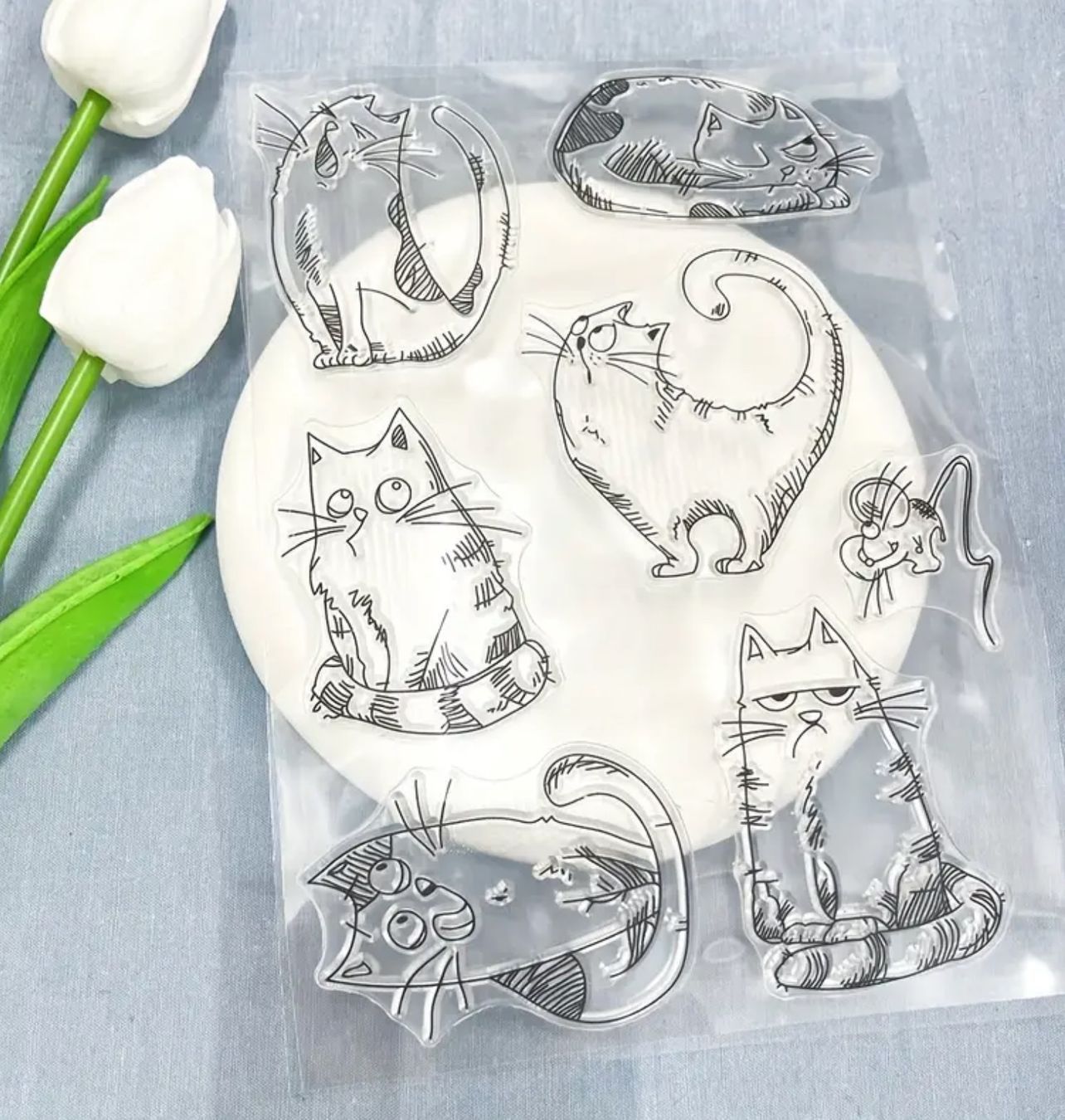 Stempel: Lustige Katzen  - Silikonstempel – Neu und originalverpackt aus Frenkendorf von jazzplatten 2