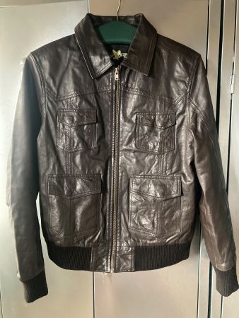 Lederjacke dunkelbraun