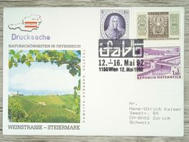 TR100 Enveloppe + Timbre Autriche 1992