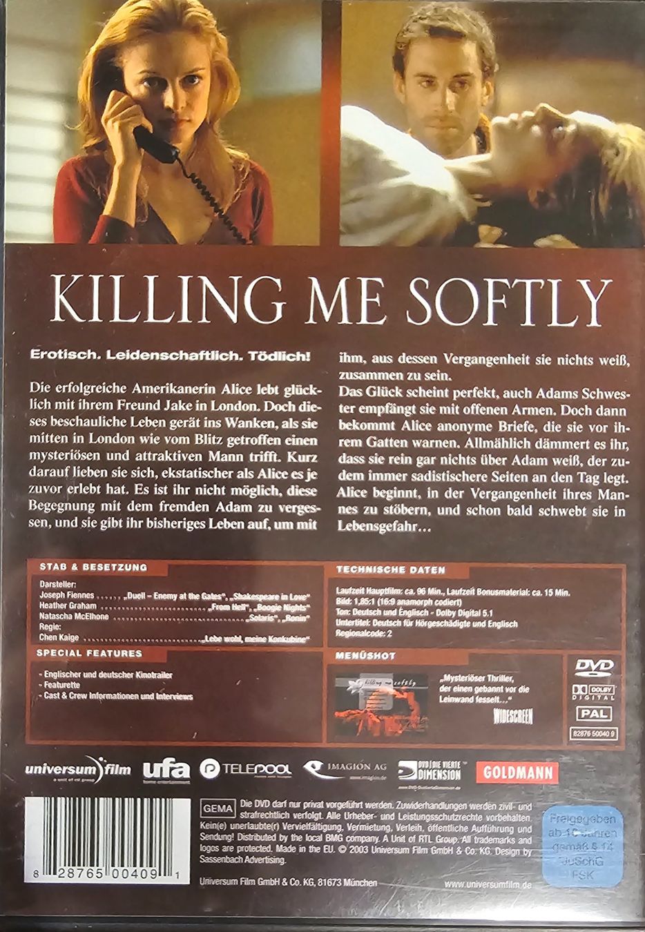 Tutti i DVDs: Killing me softly – Usato da Wahlen b. Laufen venduto da Cg10 1