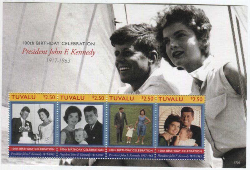 Alle Briefmarken: Block "John F. Kennedy". Tuvalu – Neu und originalverpackt aus Basel von Butsch5