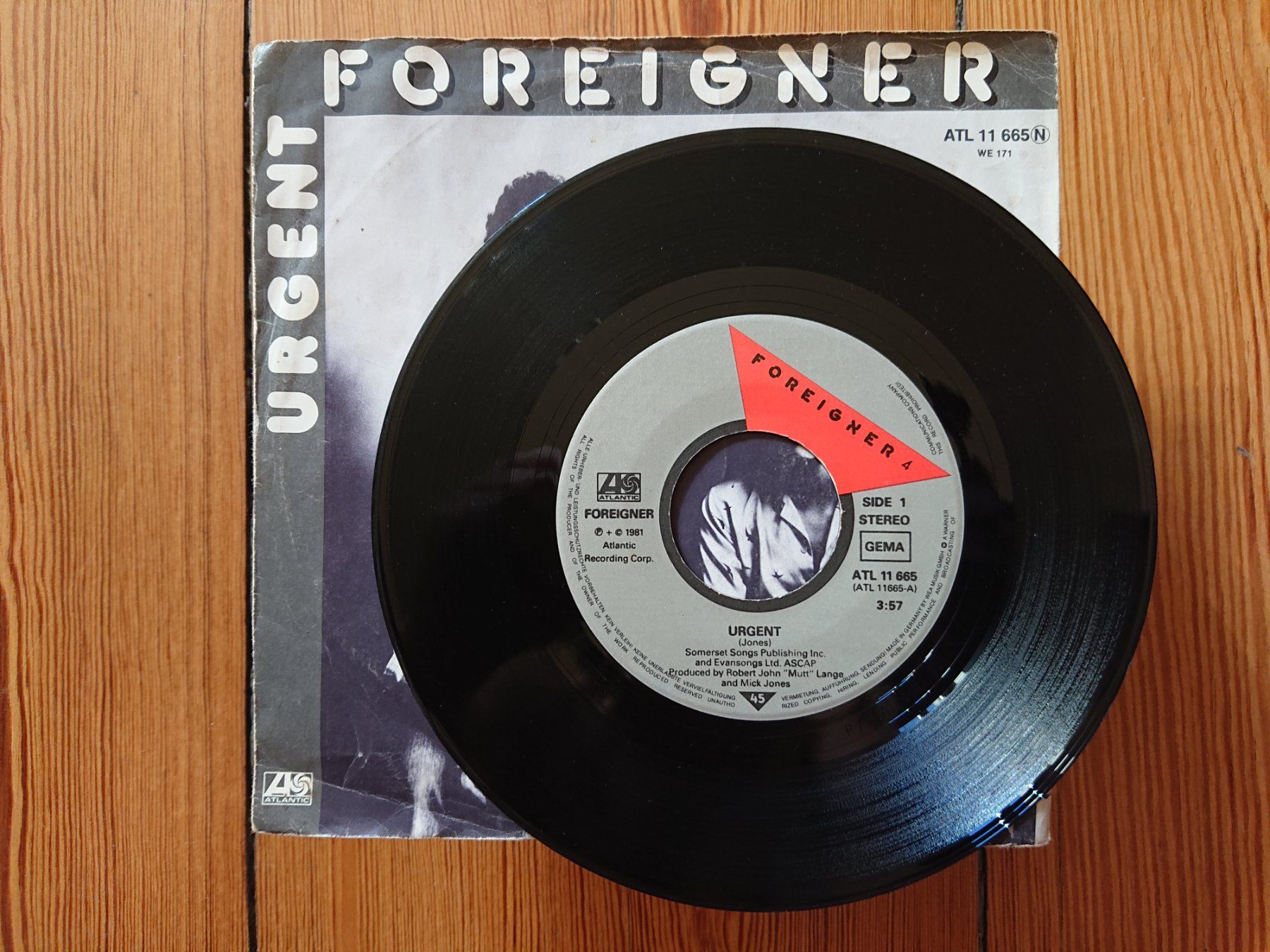 Schallplatten: FOREIGNER - Urgent (Single, 1981) – Gebraucht aus Genève von othhei 3