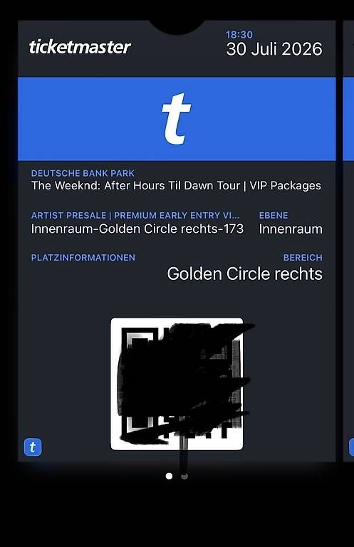 Biglietti: the weeknd vip ticket frankfurt – Usato da glattbrugg venduto da evoli09