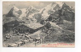 ALPWIRTSCHAFT mit Eiger, Mönch, Jungfrau - Bauer mit Kühen