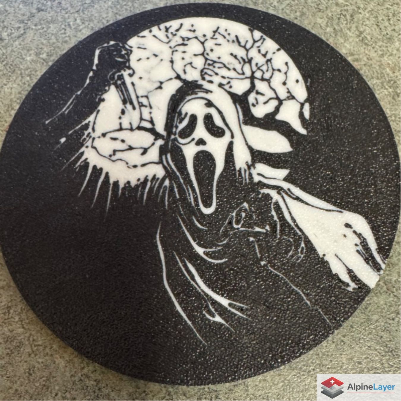 Sottobicchieri: Scream Horror Coaster 3D Printed Drink Coaster – Nuovo (secondo la descrizione) da Losone venduto da AlpineLayer