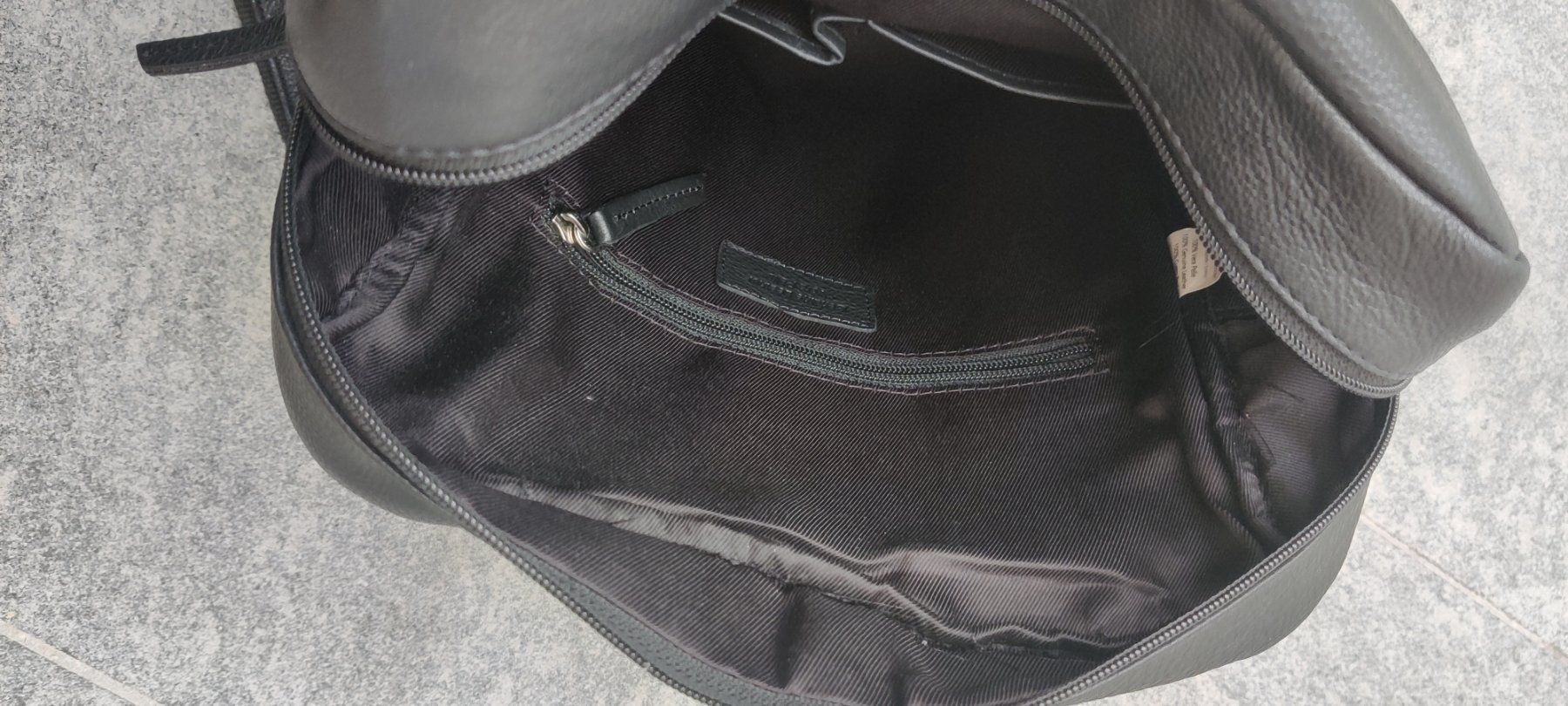Sacs à dos: Schwarzer Lederrucksack – Neuf (Voir description) à Winterthur par rpi_58v2 3