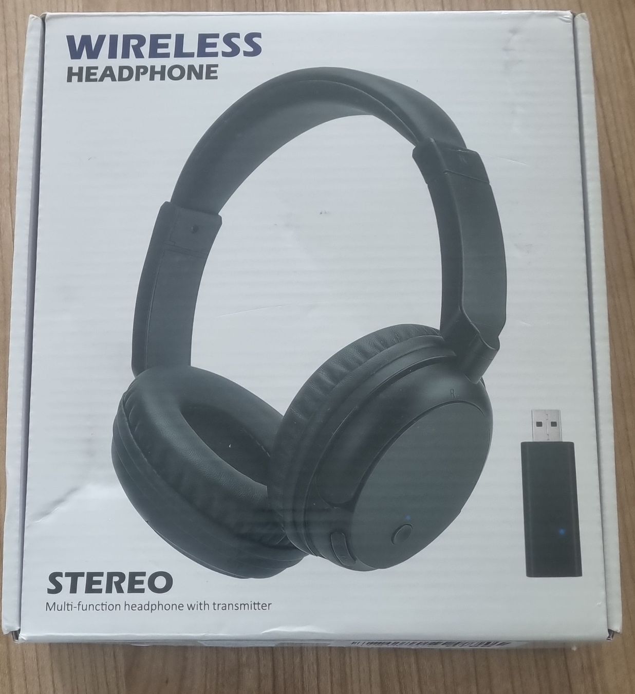 Kopfhörer: Kabellose Stereo Kopfhörer mit Transmitter, Schwarz – Neu und originalverpackt aus Arbon von Deki22