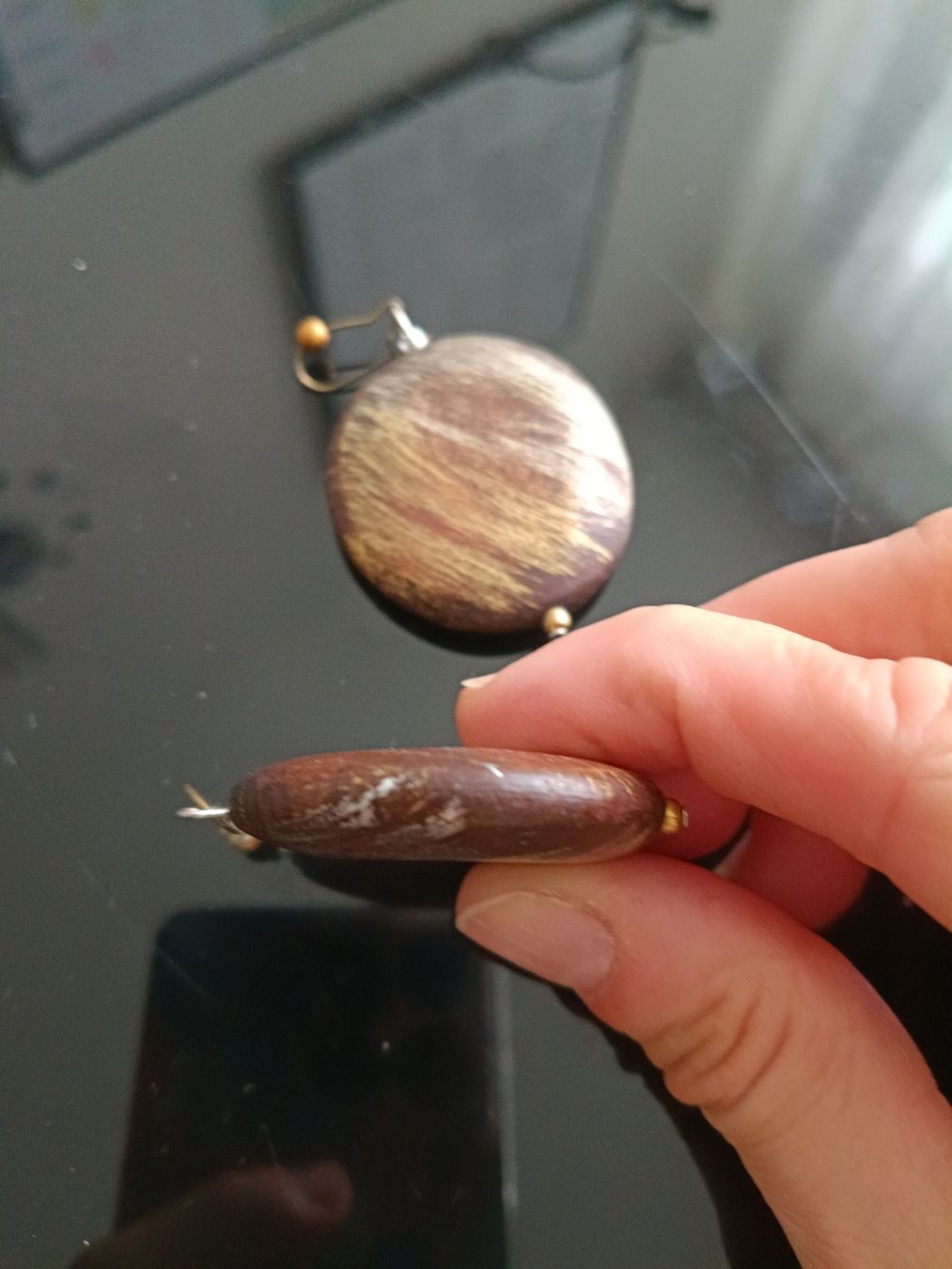 Orecchini pendenti & Orecchini a lobo: Wooden, light earrings – Usato da Zürich venduto da cat_9cvz 2