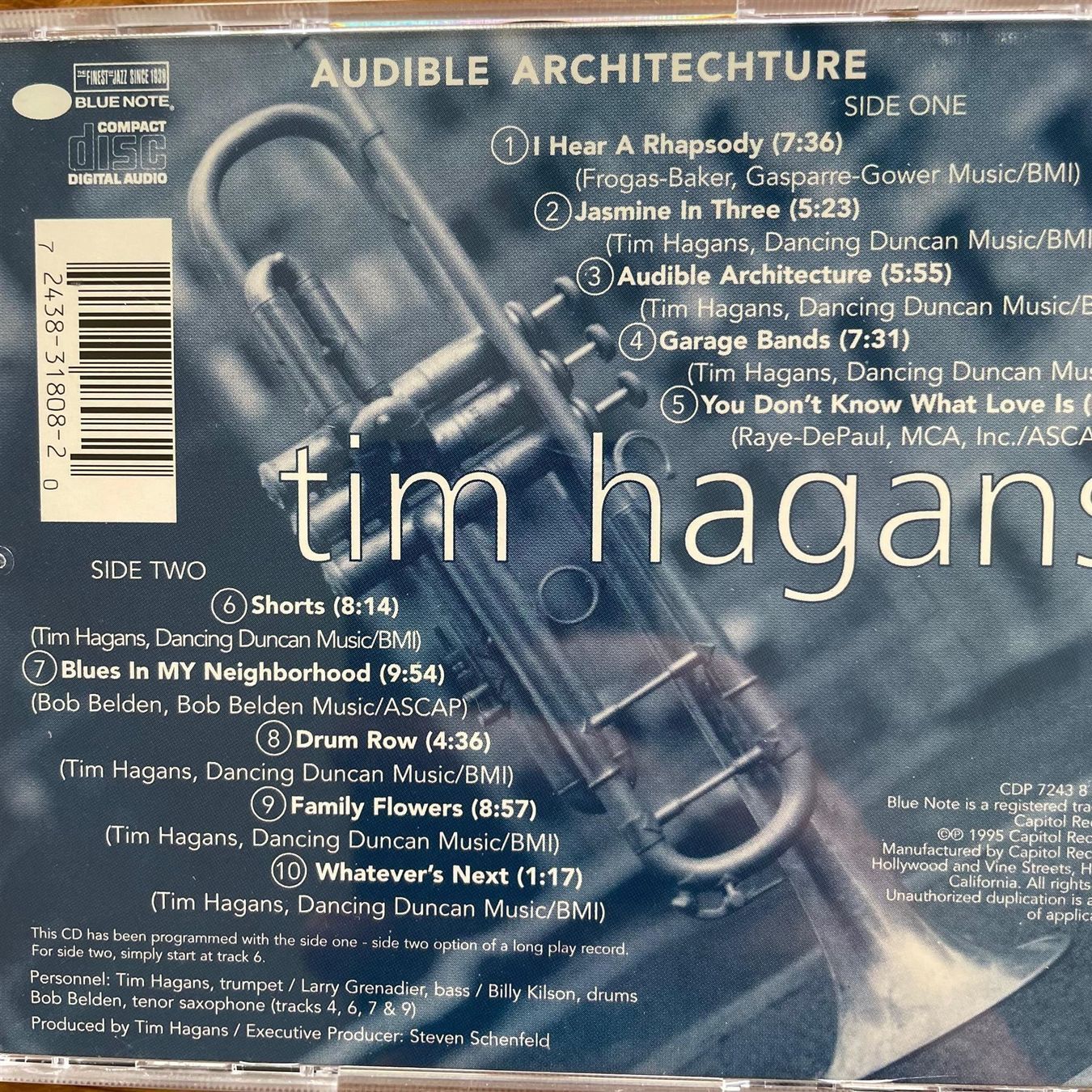 CD: Tim Hagans - Billy Kilson - Larry Grenadier  (CD Blue Note ) – Usato da Zug venduto da Mirare9 1