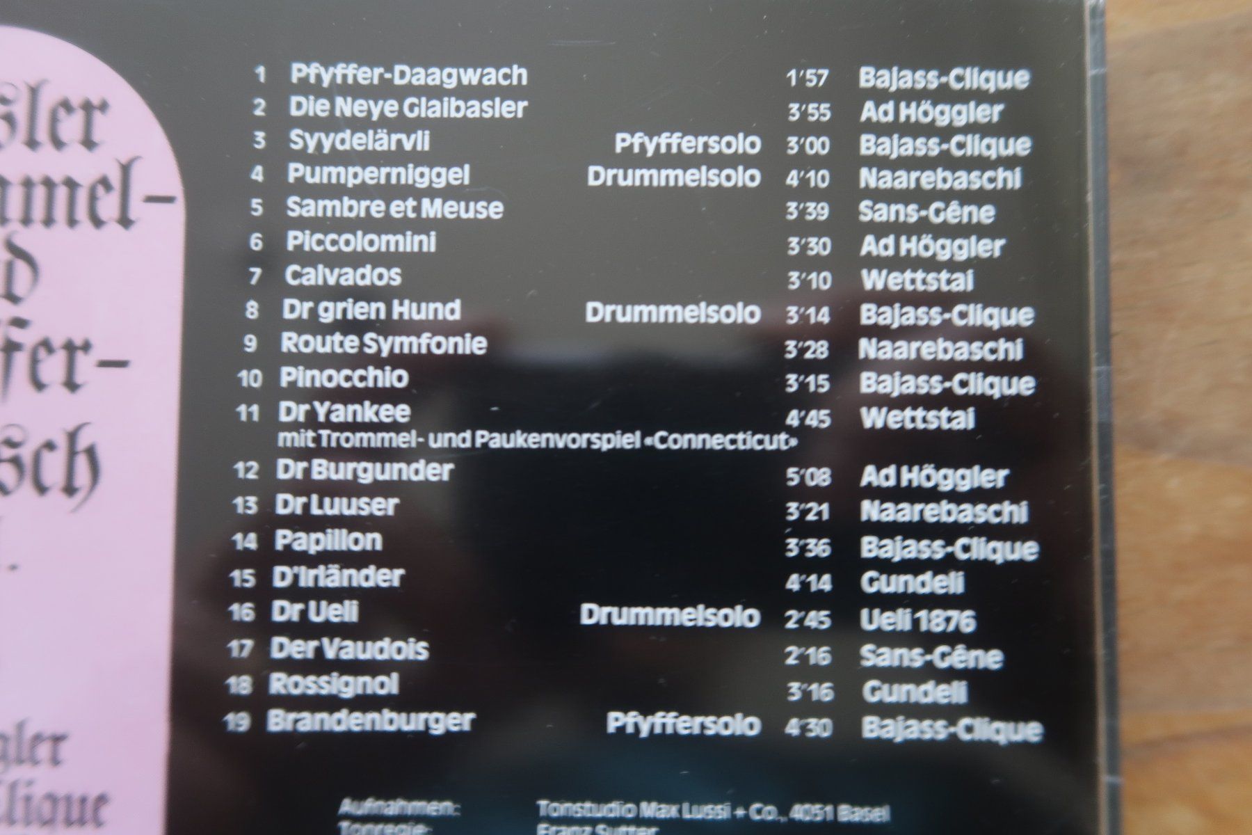 CDs: BASLER DRUMMEL- UND PFYFFER-MÄRSCH VOL. 3 - CD – Gebraucht aus Basel von Patiscat 2