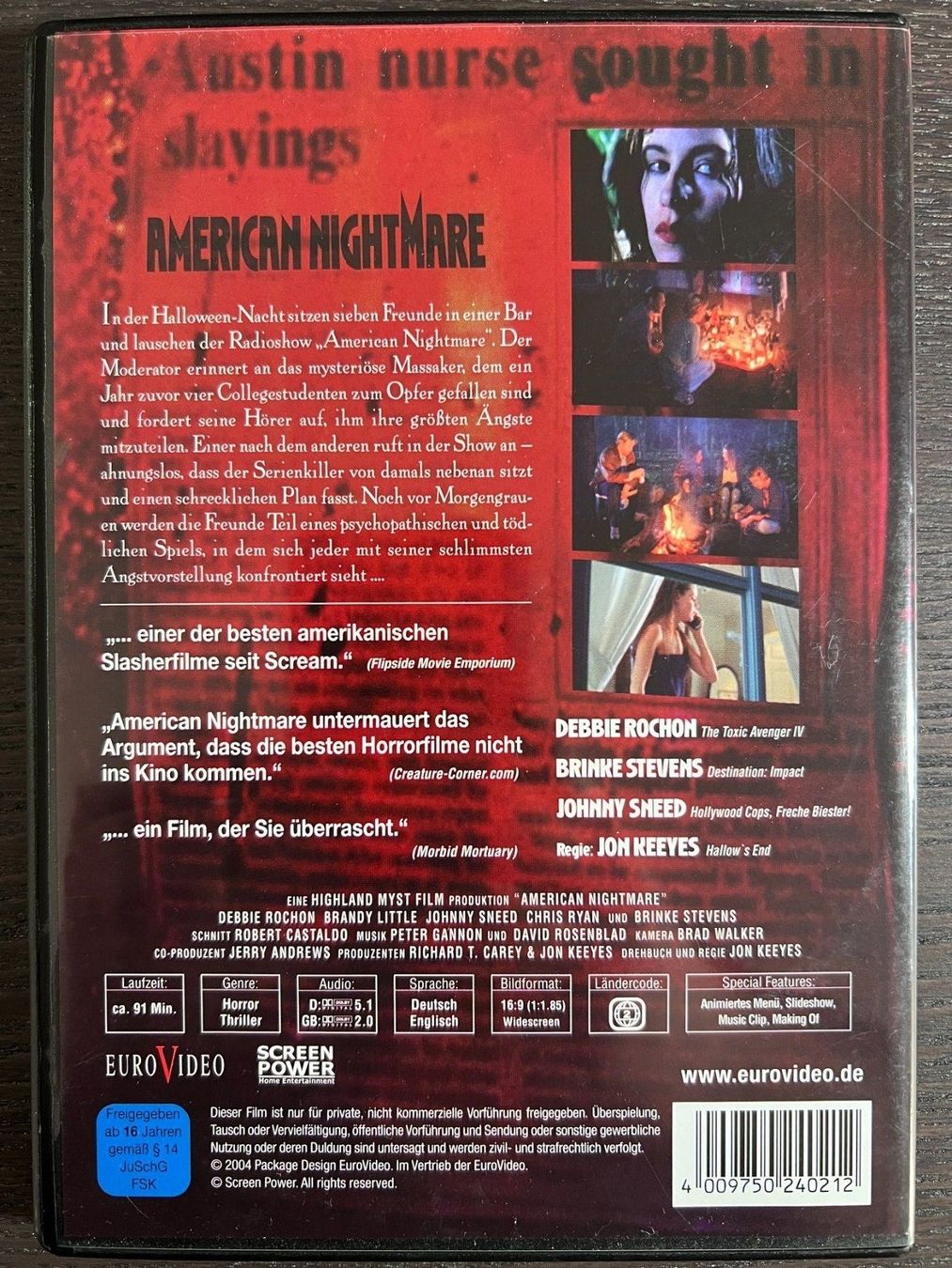 Tutti i DVDs: American Nightmare – Usato da Zürich venduto da FilmFreunde 1