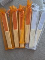 Fächer orange/weiss neu im Organzabeutel 6 Stk.