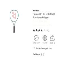 2 raquettes Yonex Percept 100 D