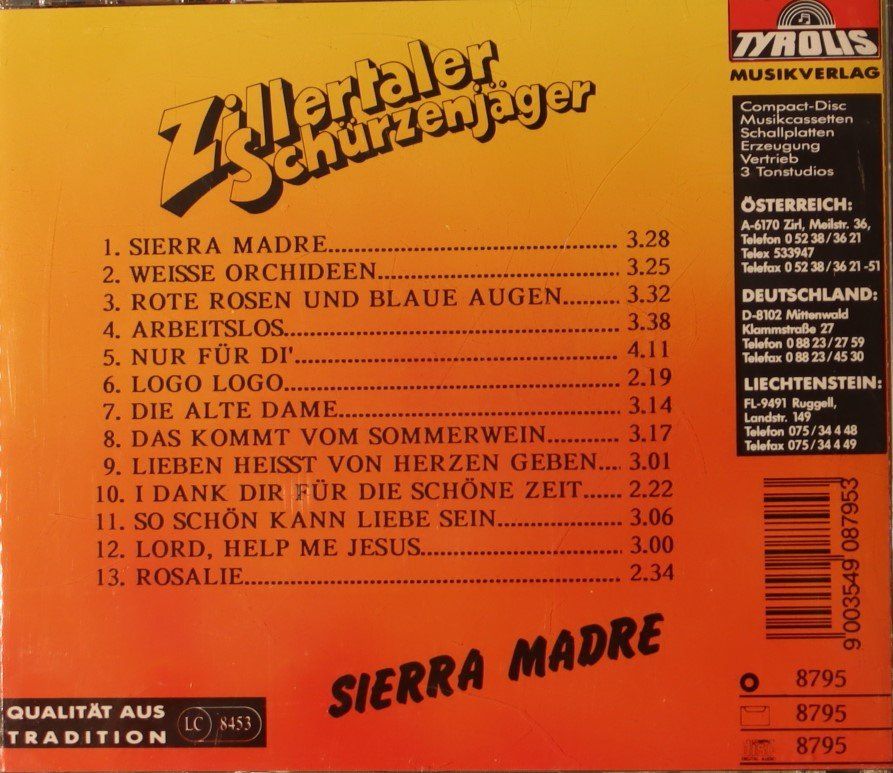 CD: Schürzenjäger Sierra Madre – Usato da Luzern venduto da CONTENTI 2