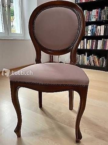 Stühle: 6 antike und restaurierte Barock-Medaillon Stühle  – Gebraucht aus Oberthal von gemseline