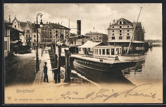 Cartes postales: Rorschach, Hafenpartie mit Uferstrasse – D'occasion à Berlin par bartko-reher