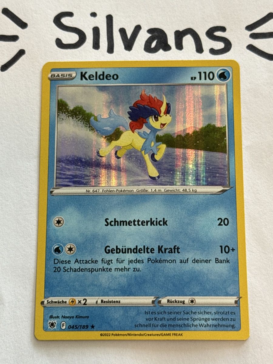 Pokémon Sammelbilder & Trading cards: Keldeo Holo 045/189 Astralglanz Deutsch – Neu (gemäss Beschreibung) aus Wil SG von Silvans