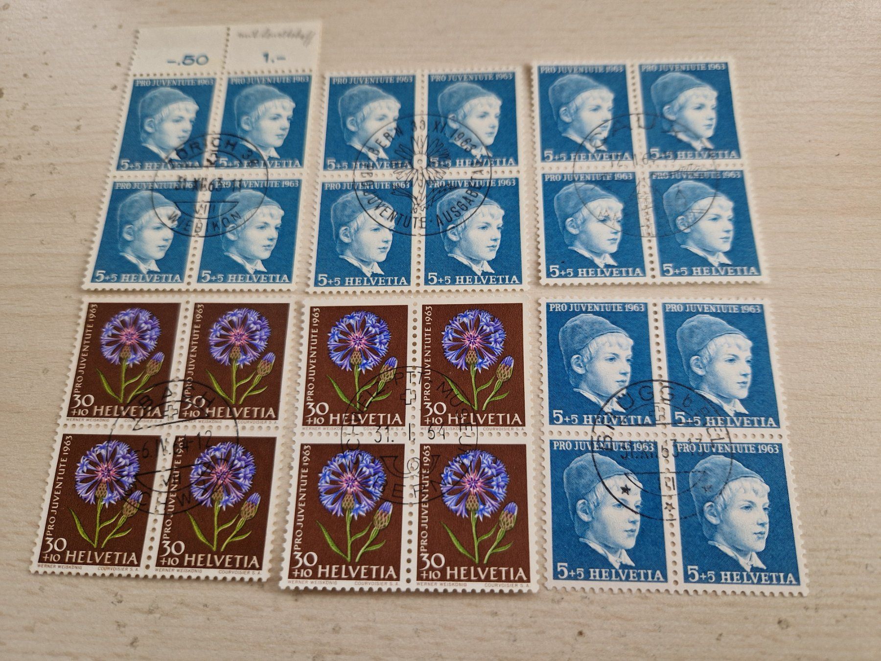 Tutti i francobolli: PJ 4er Blöcke 1963, ab 1.- – Usato da Burgdorf venduto da Glossy01