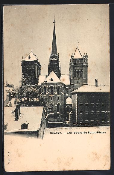Ansichtskarten: AK Genève, Les Tours de Saint-Pierre – Gebraucht aus Berlin von bartko-reher