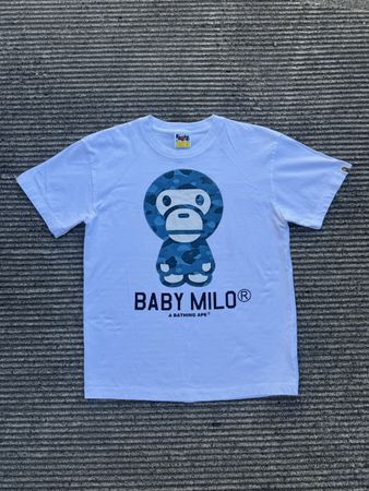 BAPE A Bathing Ape Baby Milo CAMO T-Shirt White S