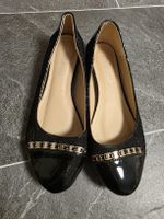 Schicke, schwarze Ballerinas, Grösse 38
