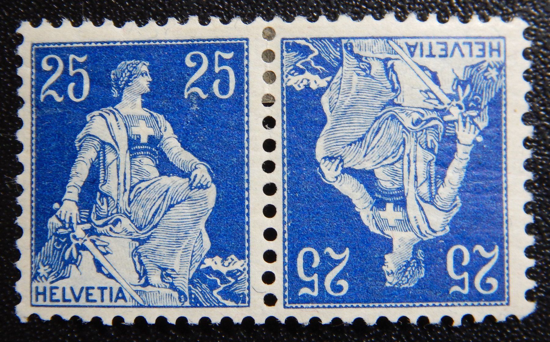 Tutti i francobolli: Schweiz Kat. K1 * 1908 Kat. 40 Fr. – Usato da Zürich venduto da Muehlekauf