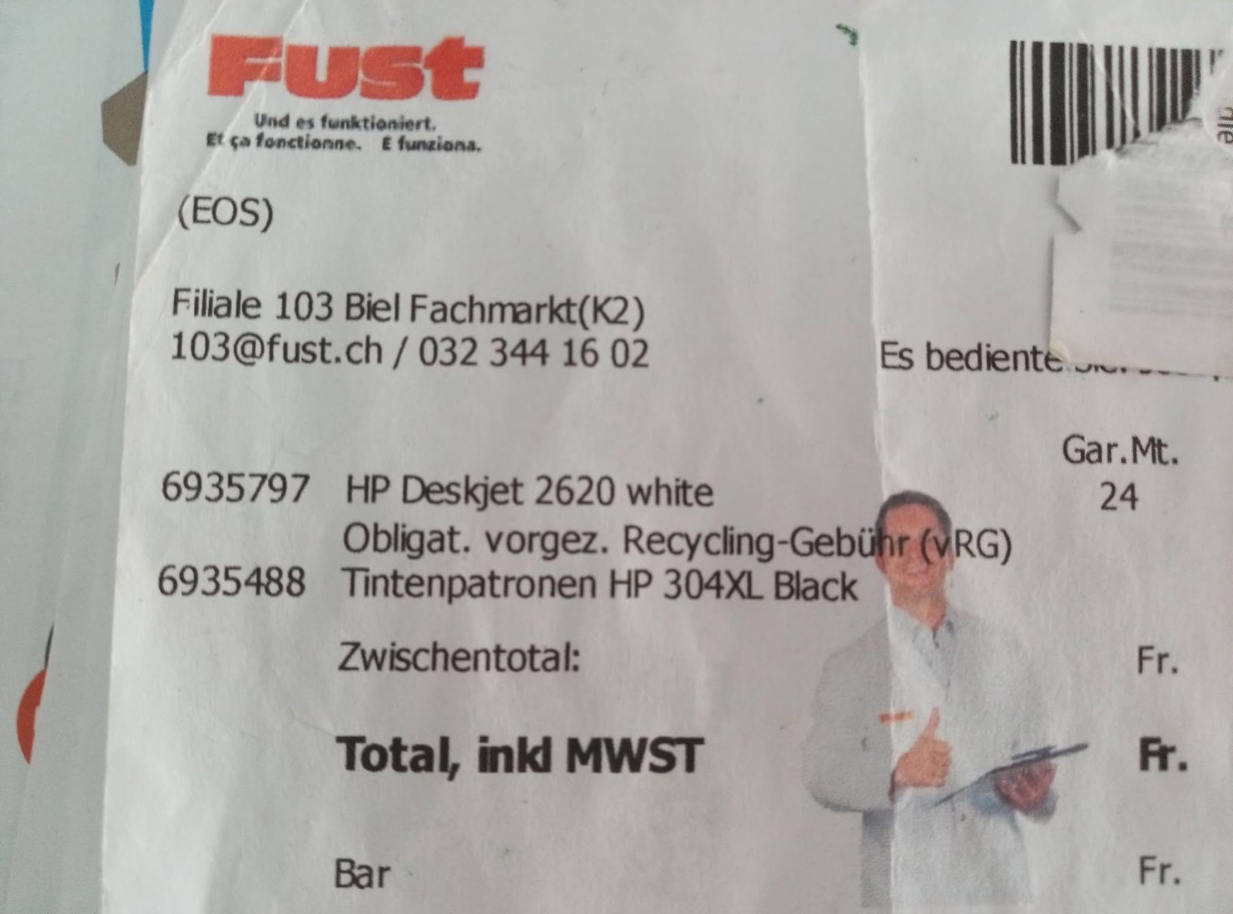 Stampanti: Imprimant HP Deskjet 2620 Whit – Usato da Bienne venduto da Daniel_Schader 3