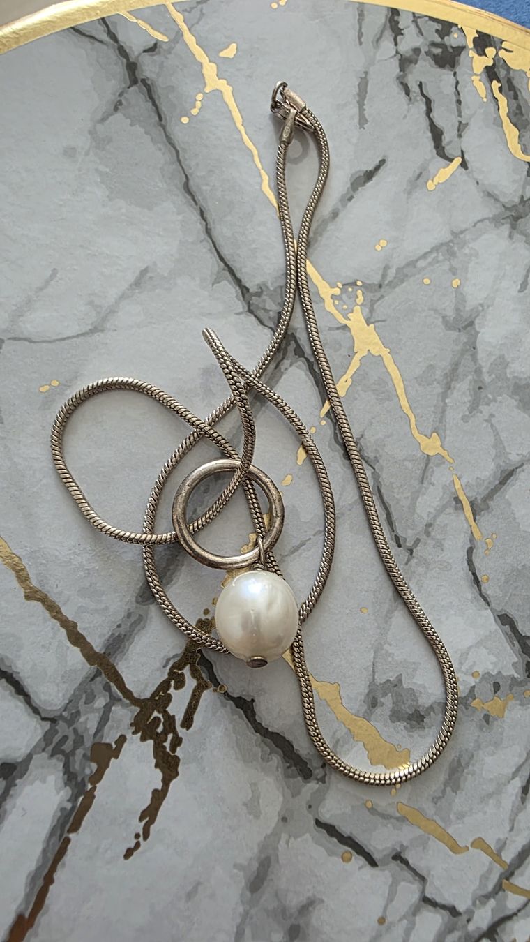 Catenine: Halskette mit Schmuckperle – Usato da Winterthur venduto da yafe