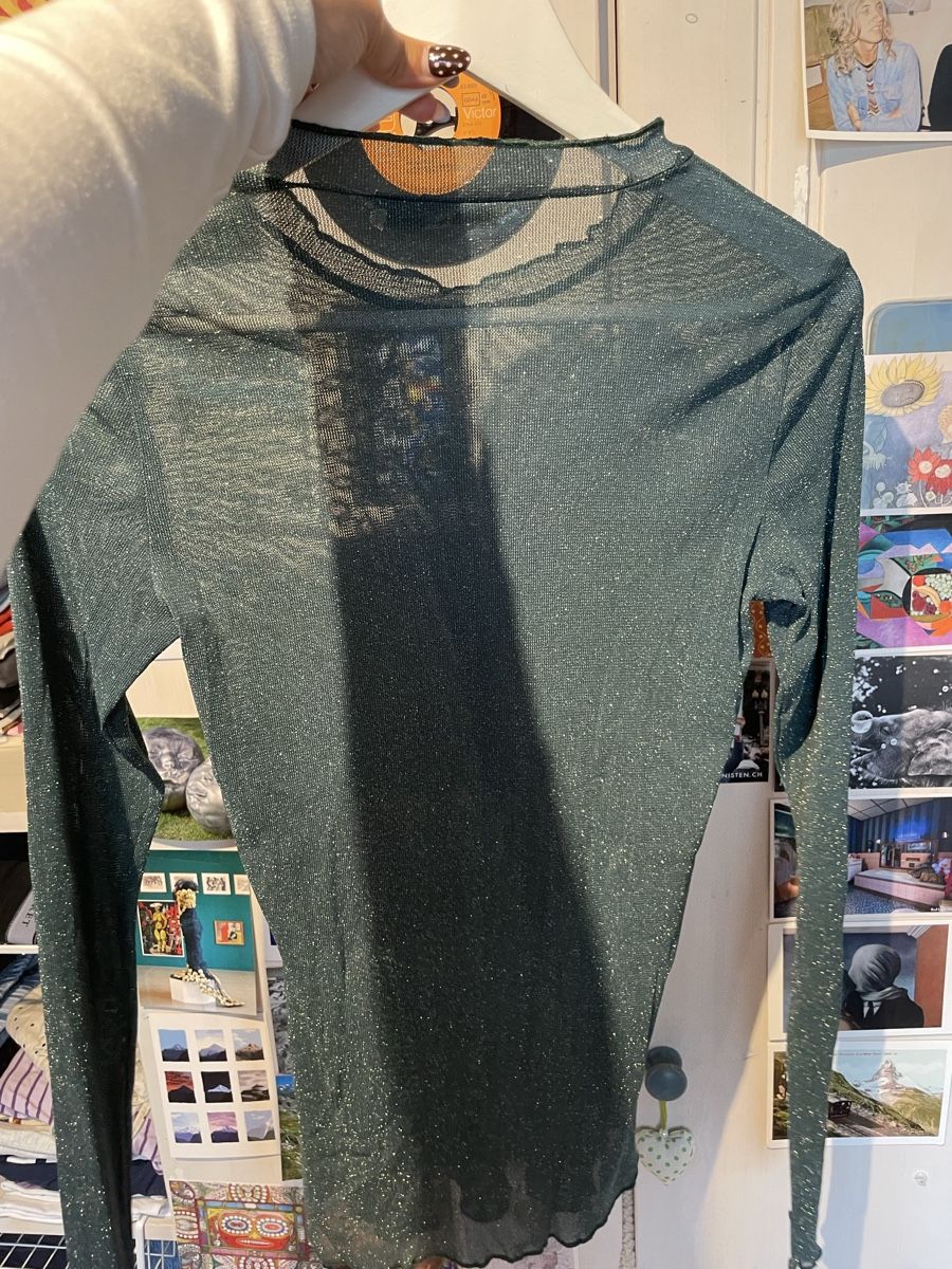 Maglioni & Felpe: Glitzer see-through Langarmshirt – Usato da Turgi venduto da eiiinalem 5