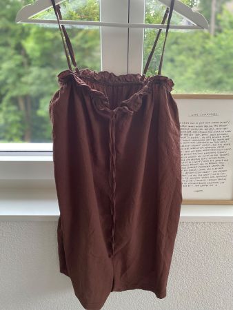 Leichter Sommer-Jumpsuit braun Grösse S