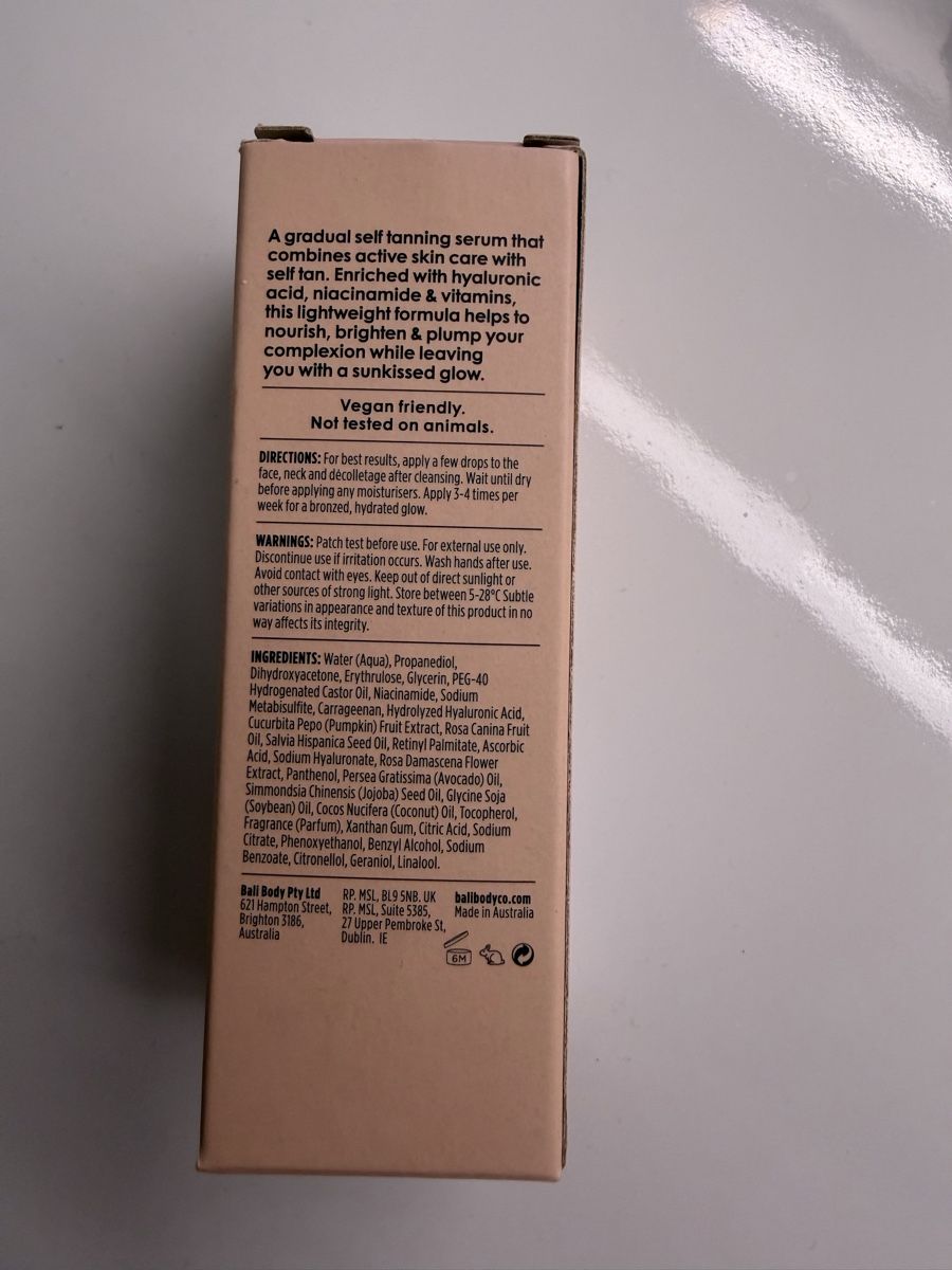 Cura del viso: Bali Body Face Tan Serum  – Nuovo e nell'imballaggio originale da Näfels venduto da mar_2ptp 1