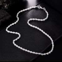Schöne Kette, 925 versilbert, 55 cm, 2 mm Breite