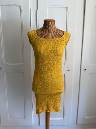 TOPSHOP - Stretch Kleid senfgelb XS