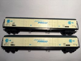 LIMA 2x Doppelachsiger Grossraum Kühlwagen INTER FRIGO weiss