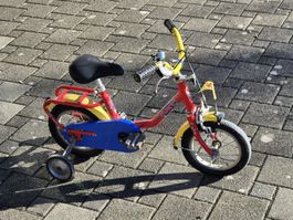 Kinderfahrrad Puky 12 Zoll rot gelb mit Stützrädern