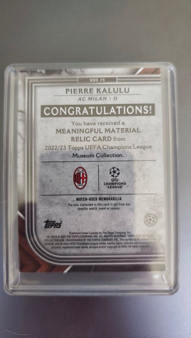 Topps Carte collezionabili: Topps Museum 22/23 Pierre Kalulu /25 mit Patch – Usato da St. Gallen venduto da RudyundFloydCards 1