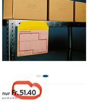 neue Orgatex-Magnettaschen, A5 quer, gelb, 10 St.