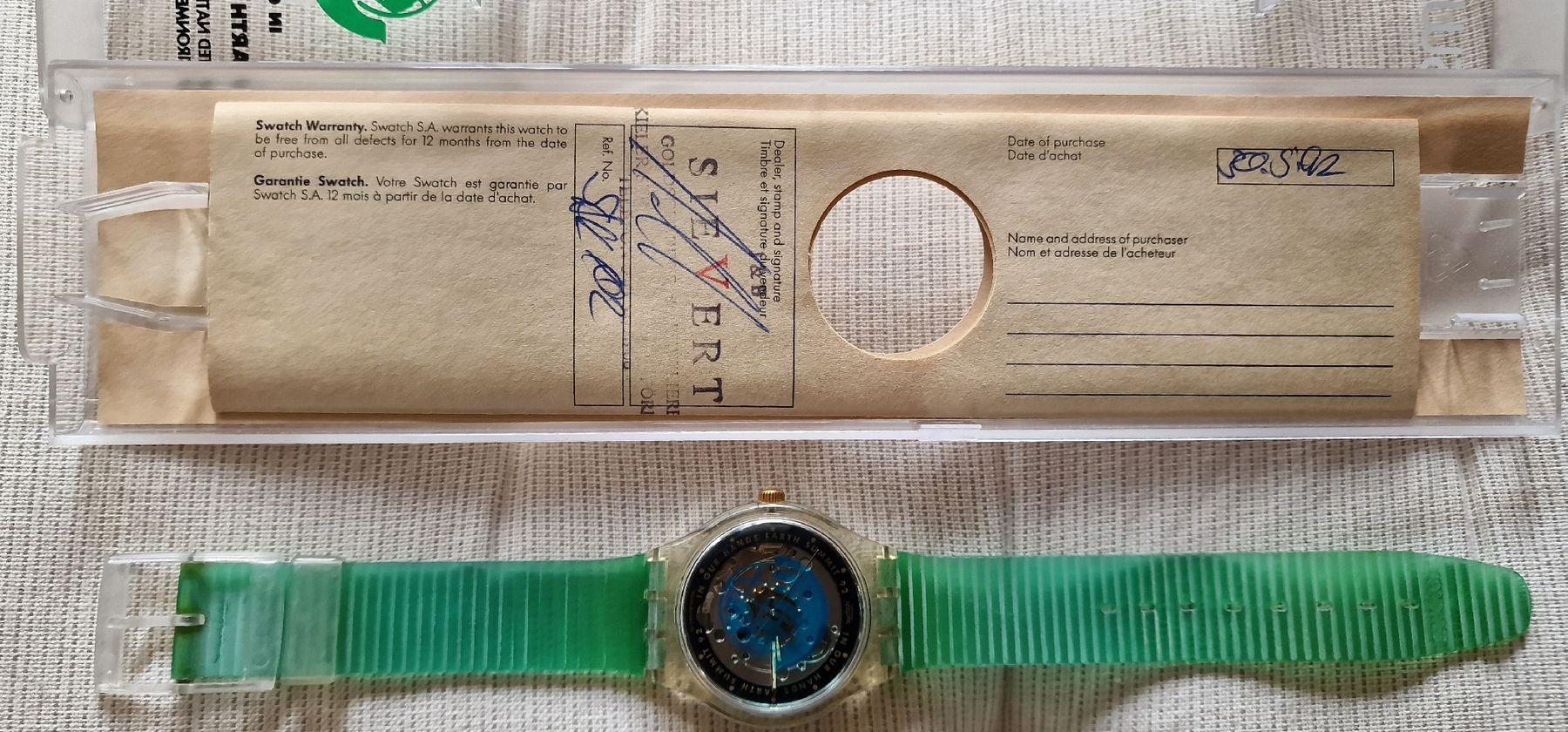 Swatch Smartwatch: Swatch Earth Summit '92 Automatic – Gebraucht aus Romanshorn von REALJessiB 4