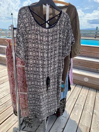Robe d’été tunique Promod viscose noire T38