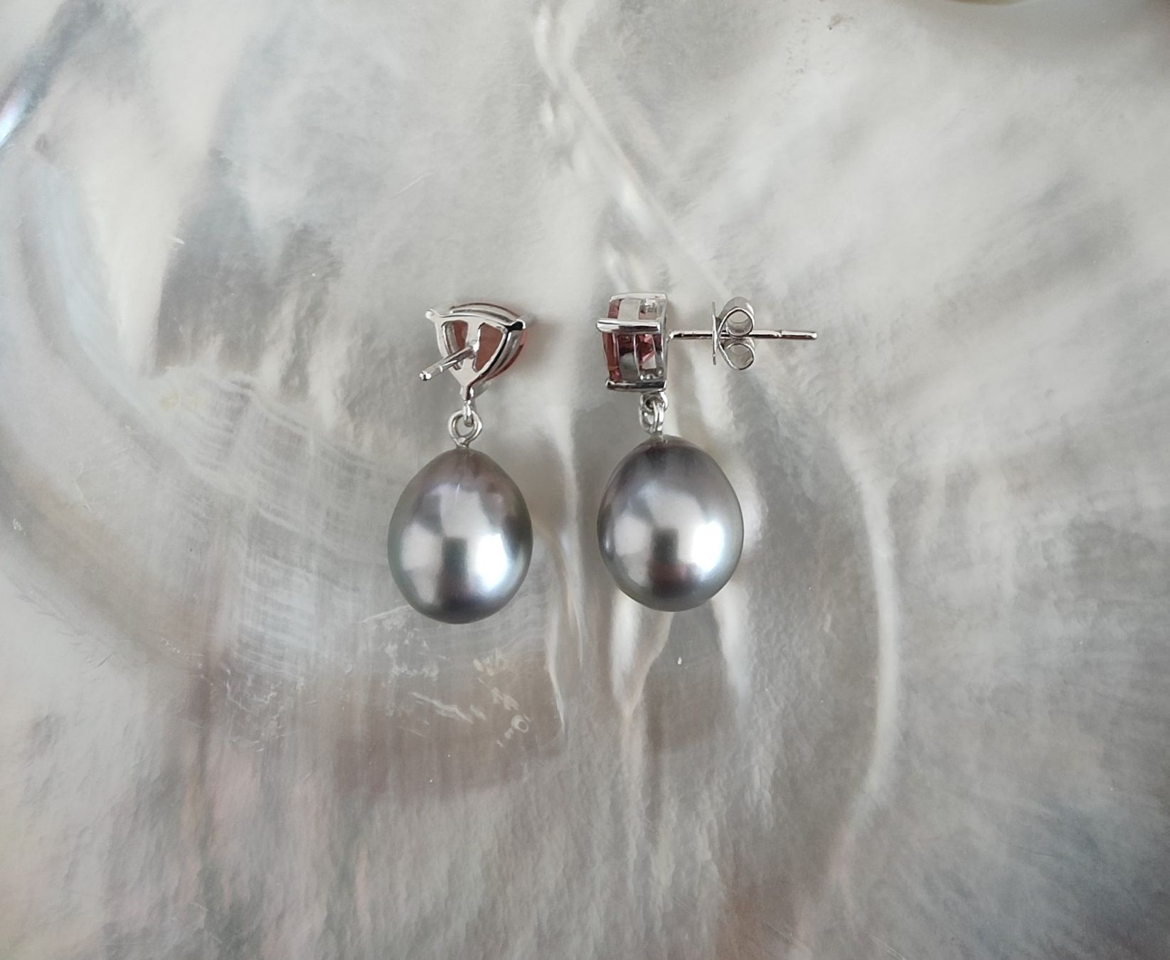 Orecchini pendenti & Orecchini a lobo: Tahitiperle & Turmaline Ohrstecker – Nuovo e nell'imballaggio originale da Rümlang venduto da 21f 2