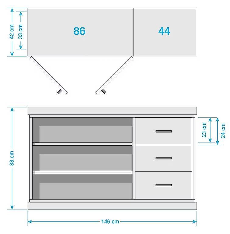 Cassettiere: Sideboard & Commode mit Massive Mangoholz-Korpus – Usato da Arth venduto da tar_s2dz 2