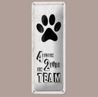 🔥 4 PFOTEN Katzen / Hunde Blechschild 💛 27x10cm OVP 🔥