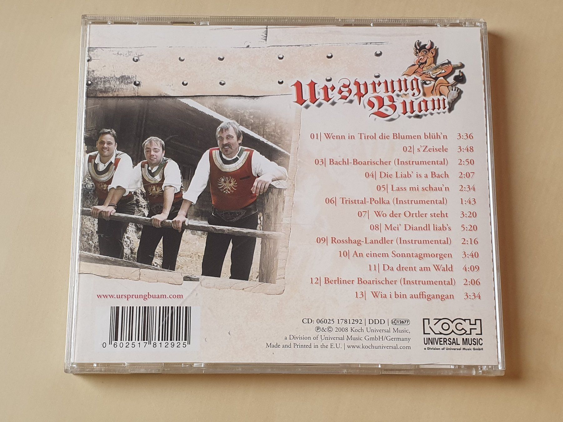 CD: Ursprung Buam Echte Volksmusik – Usato da Stansstad venduto da collectorsshop 1