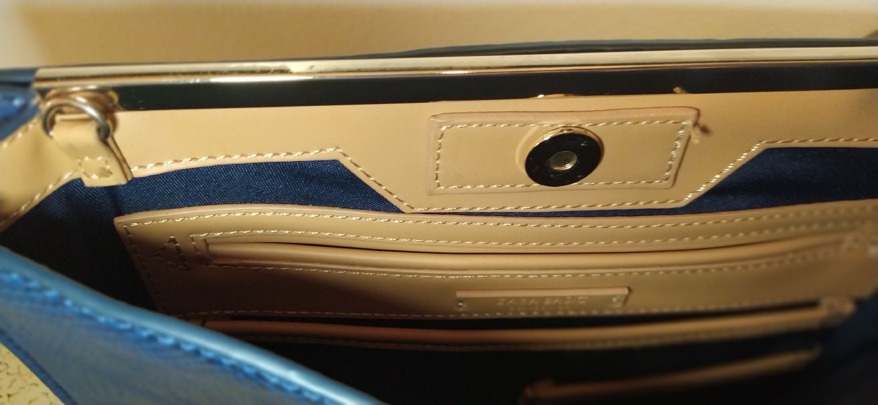 Zara Borse da donna: Clutch Bag - Blue Python Look – Usato da Basel venduto da beg_6v7r 2