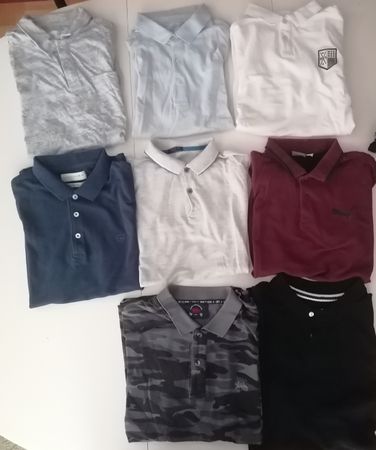 Lot de 8 polos pour homme couleurs variées 