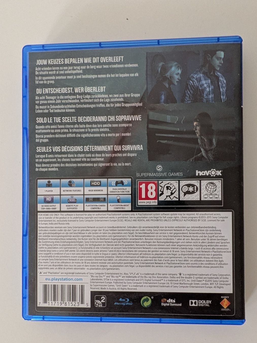 Sony Giochi: Playstation 4 - Until Dawn ab 1Fr – Usato da Kappel SO venduto da Knoggaz 2
