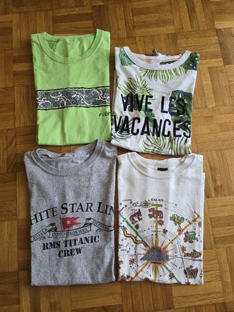 Lot de 4 hauts, taille estimée environ 152-164