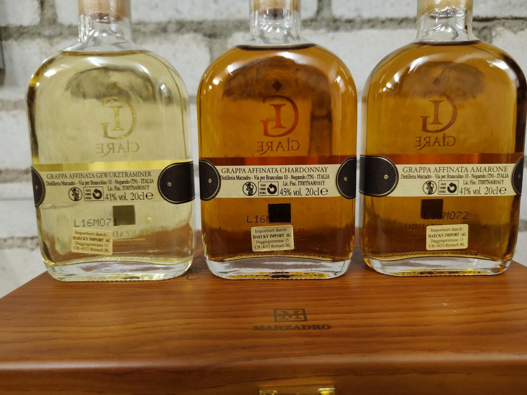 Spirituosen: Geschenkset Grappa Marzadro Le Giare  3x0.2l – Neu und originalverpackt aus Münchenstein von wusmarino 7